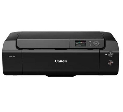 מדפסת מקצועית A3+ הזרקת דיו צבעונית אלחוטי ורשת קנון Canon imagePROGRAF PRO-300 A3+ Color 4800x2400dpi 10 Ink Colors Only Replace The Empty Ink Cartridge 3.0 Inch LCD LAN RJ45 Wi-Fi